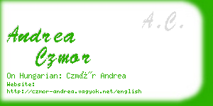 andrea czmor business card